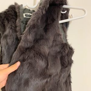 Real Rabbit Fur Long Vest